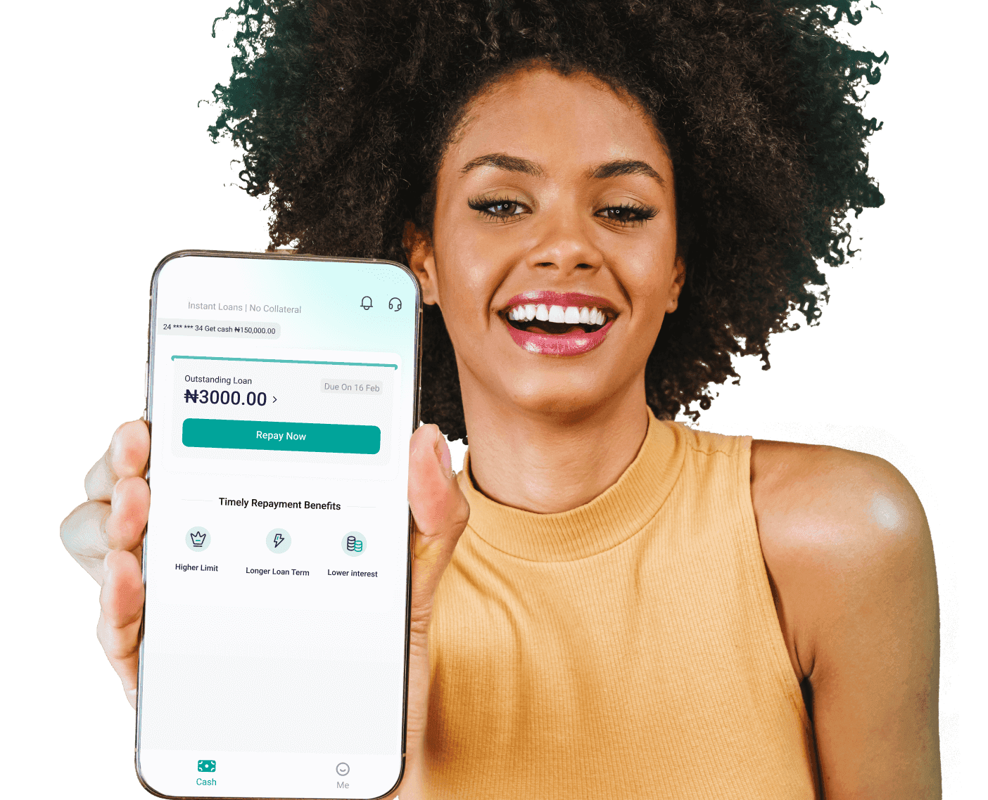 TrustCash app interface